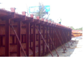 Side View of I-Beams Steel Forms 